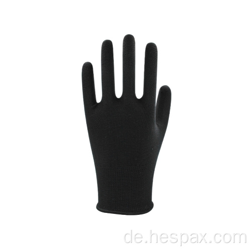 Hespax atmungsaktive Arbeit Schutzhandschuhe schwarzer Nylon gestrickt